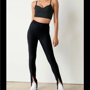 Sincerely Jules for Bandier Lotus Front Slit Leggings
